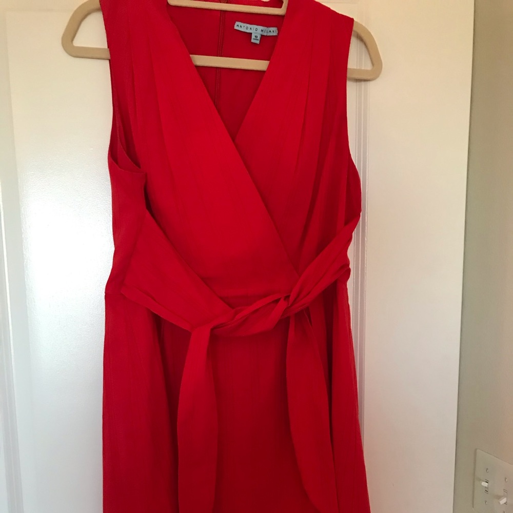 Red  wrap dress